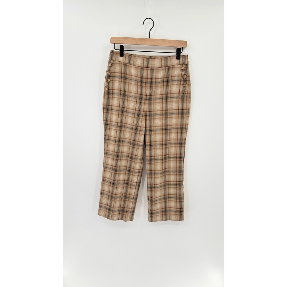 Preppy Dark Academia Plaid Trouser Pants 4P Retro Office Wear Fall Fashion
